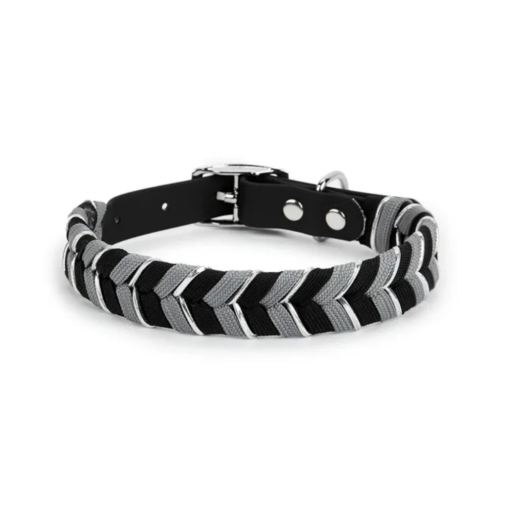 Plaid Dog Collar with Metal Buckle