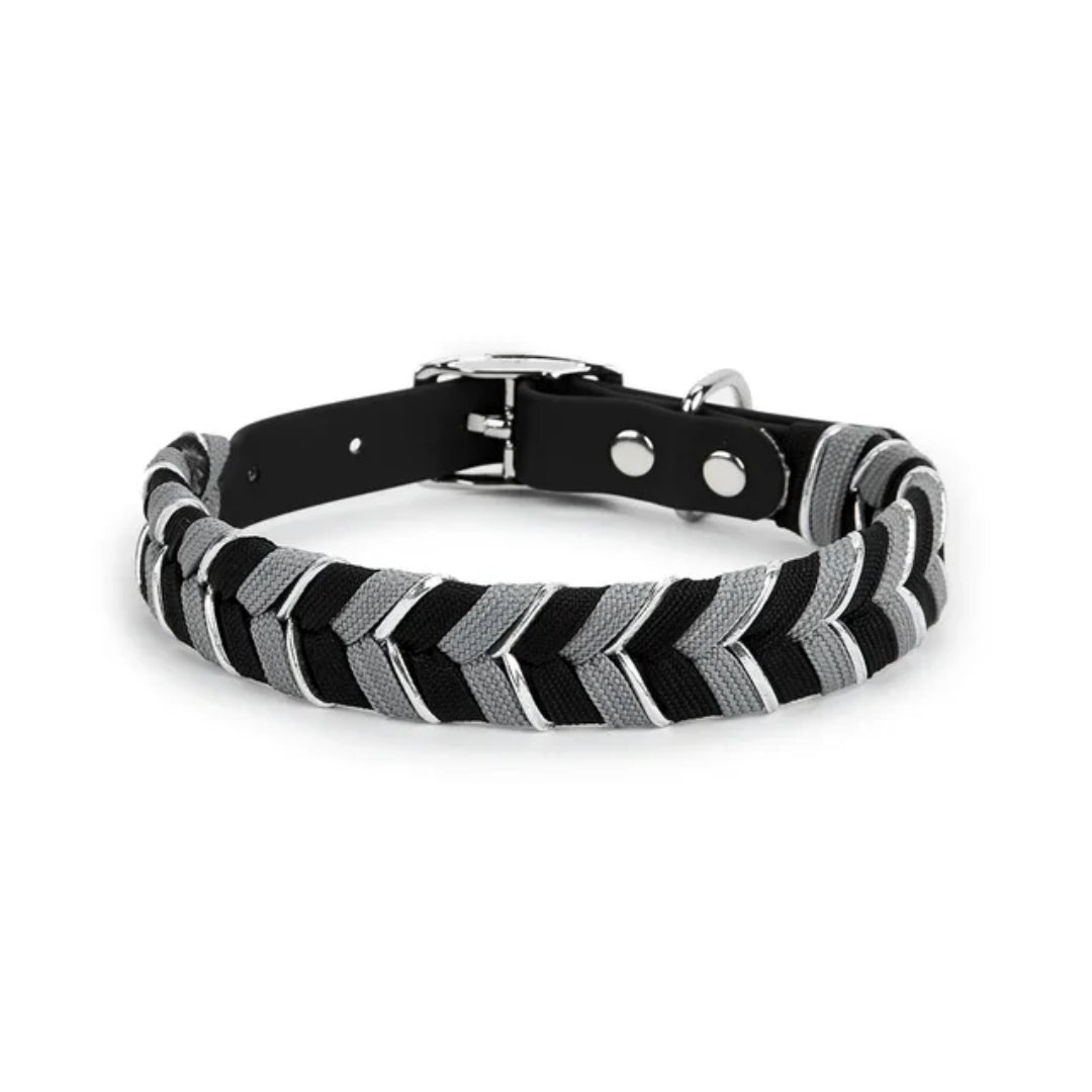 Plaid Dog Collar with Metal Buckle