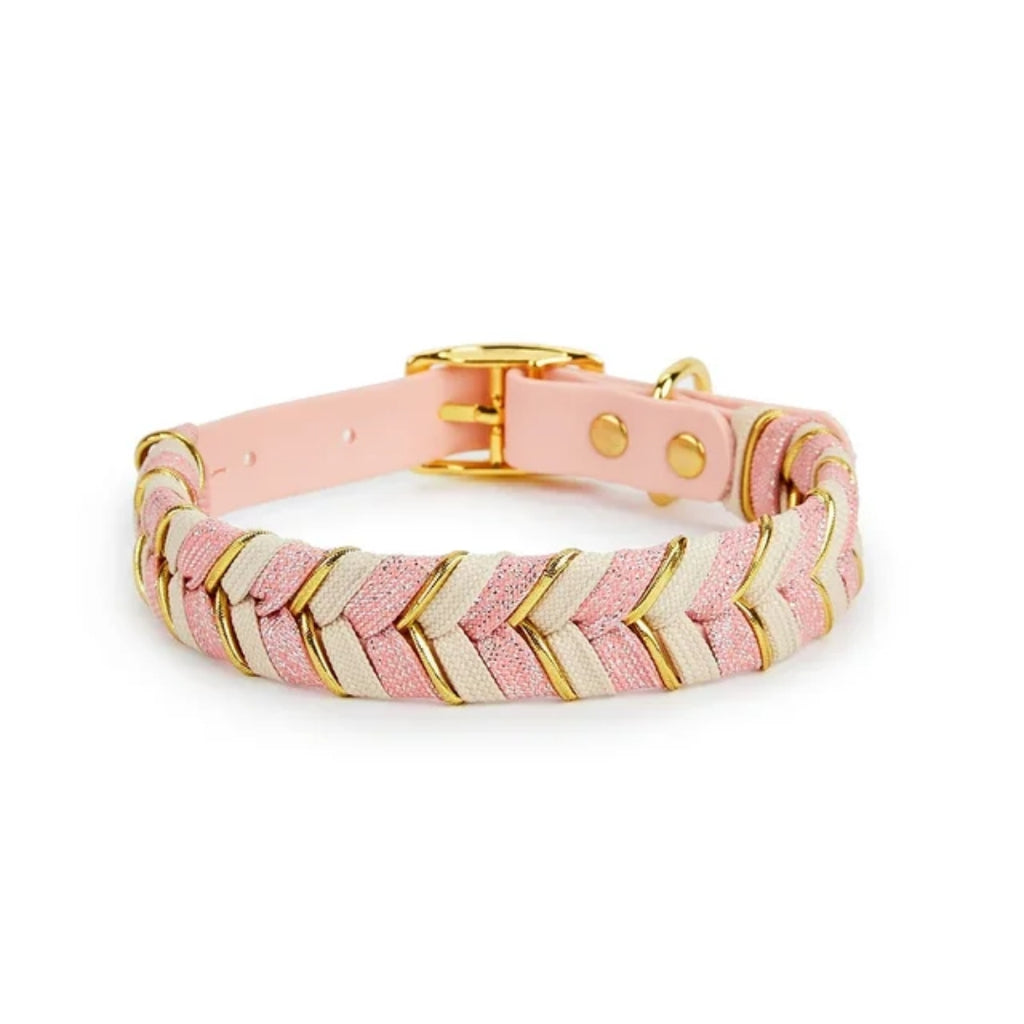 Plaid Dog Collar with Metal Buckle