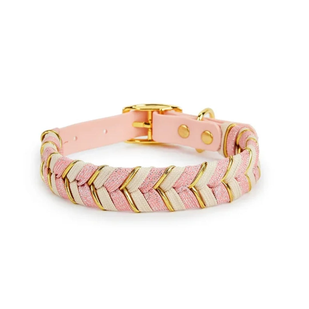 Plaid Dog Collar with Metal Buckle