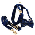 Velvet Dog Collar with Accessories Bundle